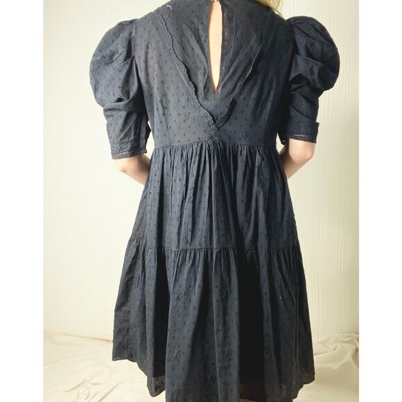 FOREVER THAT GIRL Jane Tunic Lace Black Cotton Minidress NWT US MEDIUM ANTHRO - Picture 7 of 13